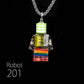 „Cyber ​​Chic“ Regenbogen-Roboter-Anhänger