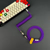 "Chubby" USB To Type C Spring Keyboard Cable - Purple
