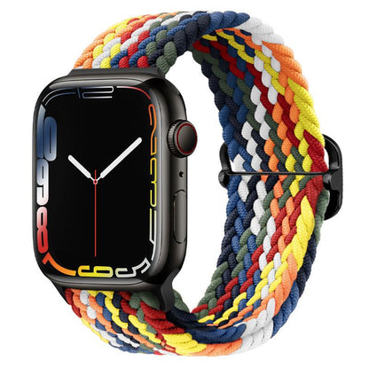 "Rainbow iWatch Strap“ Buntes geflochtenes Nylonarmband 