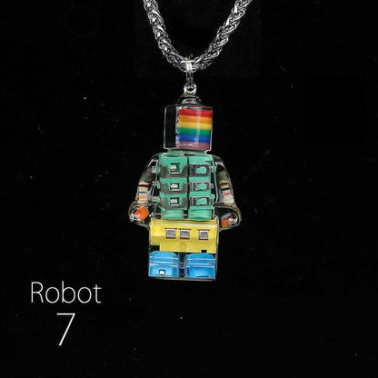 „Cyber ​​Chic“ Regenbogen-Roboter-Anhänger
