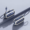 "Cyber" 3-In-1 5000mAh Mini Power Bank with Rotating Foldable Interface - Blue