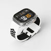 "Gym-Ready Band" Breathable Silicone Band for Apple Watch - White