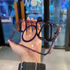 „Cyber“ Magsafe-kompatible transparente iPhone-Hülle mit integriertem Ständer - Lila
