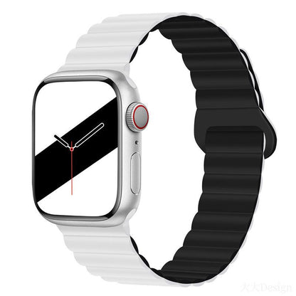 "Magnetisches iWatch-Band“ mit kontrastierender Silikonschlaufe 