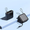 "Chubby" 10000mAh Two In One Power Bank Plug With Cable - Black