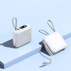 "Chubby" 10000mAh Two In One Power Bank Plug With Cable - White