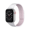 "Sport Dual-tone Band" Silicone Magnetic Breathable Band for Apple Watch - Starlight Gray + Pink