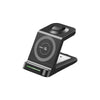 3-In-1 Magnetic Retractable Stand Wireless Charging - Black
