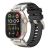 "Ultimate Luxury" Fluororubber Band with Titanium Connector for Apple Watch - Black