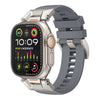 "Ultimate Luxury" Fluororubber Band with Titanium Connector for Apple Watch - Grey