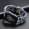 Nylon Sport Braided Steel Buckle Band for Apple Watch - Camouflage Green