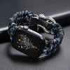 Nylon Sport Braided Steel Buckle Band for Apple Watch - Camouflage Blue