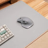 Computer-Schreibtischunterlage „Chubby“ aus Leder - Grau